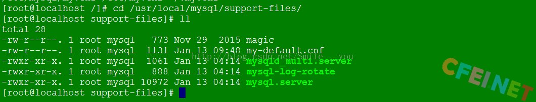 关于Linux安装mysql默认配置文件位置详解-飞网